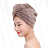 HULIANFU Magic Microfiber Hair Fast Drying Dryer Towel Bath Wrap Hat Quick Cap Turban Dry