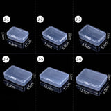 HULIANFU Mini Boxes Rectangle Clear Plastic Jewelry Storage Case Container Packaging Box for Earrings Rings Beads Collecting Small Items