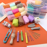 HULIANFU MIUSIE Wool Felt Kit Needle Felting Tool Wool Fibre Felt Fabric DIY Handmade Wool Craft Needle Felting For Felting Craftwork