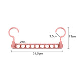 HULIANFU Magic 9-hole Support Circle Clothes Hanger Clothes Drying Rack Multifunction Plastic clothes rack Home Storage Hangers