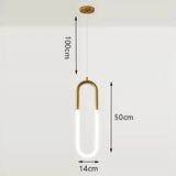 HULIANFU Nordic creative LED Pendant lamp 360 ° glow Bedroom Bedside Art Single Head lamp Postmodern Hanging light Luxury Circular lamp