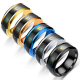 HULIANFU Smart Sensor Temperature Ring Modern Real-time Intelligent Temperature Test Finger Rings Thermometer Women Men Jewelry Gifts