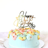HULIANFU New Wooden One Baby Happy Birthday Cake Toppers Love One Newborn Birthday Cake Topper for Baby Birthday Party Cake Decorations