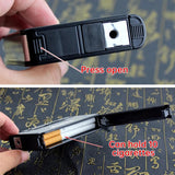 HULIANFU Portable Automatic Cigarette Case Metal Cigarette Boxes 10PCS Cigarette Holder Case Not Lighter Gadget For Men Christmas Gifts