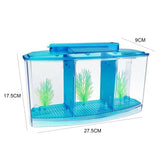 HULIANFU Multifunctional Acrylic Split Fish Tank Breed Box with LED Light Imitation Plant Fish Tank Acrylic Non-toxic Aquariums