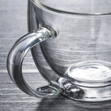 HULIANFU Transparent glass coffee cup milk whiskey tea beer double creative heat resistant cocktail Vodka wine mug Drinkware tumbler cups