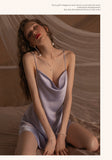 hulianfu Luxury Sexy Women Silk Kimono Bathrobe Purple Bride Bridesmaid Wedding Robe Set Lace Sleepwear Casual Home Clothes Nightwear