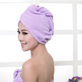 HULIANFU Thicken Microfiber Dry Hair Towel Quick Drying Lady Dry Hair Cap Strong Absorbent Lady Shower Turban Head Wrap Bathing Tools