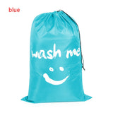 HULIANFU Washable Dirty Clothes Organizer Nylon Laundry Bag Wash Me Travel Storage Pouch Folding Bags Wash Drawstring Bag