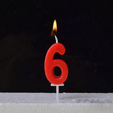 HULIANFU Number Candles Red Number 0-9 &amp; Question Mark Birthday Anniversary Smokeless Candles Cake Topper Decoration Party Supplies