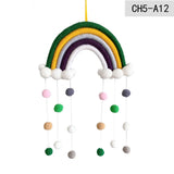 HULIANFU Nordic Cloud Rainbow Raindrop Wall Hangings Decoration For Kid Girls Bedroom Hanging Pendant Baby Bed Tent Hanging Toy Pendant