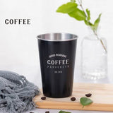 HULIANFU NorthernEurope Ins Industry Style 304 Stainless Steel Spray Paint Beer Cup Cold Water Drinks Cup Household Office Use Gargle Cup
