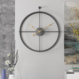 HULIANFU Nordic Luxury Large Wall Clock Modern Design Living Room Kitchen Wall Clock Battery Operated Iron Personality Clocks Home Decor