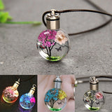 HULIANFU New Luminous Dried Flower Butterfly Glass Ball Car Pendant Car Craft Decoration Pendant Car Interior Decor Car Accessories