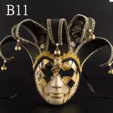 HULIANFU Newly High-end Venetian Masquerade Mask Mask Europe and The United States Halloween Clown Mask Show Supplies