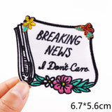HULIANFU Van Gogh Embroidered Patches on Clothes DIY Cartoon Wave Applique Clothing Thermoadhesive Patches for Clothing DIY