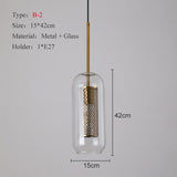 HULIANFU Sliver Bronze Loft Modern Pendant Light Glass Ball Hanging Lamp Kitchen Light Fixture Dining Hanglamp  Living Room Luminaire