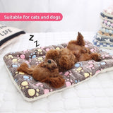 HULIANFU Pet Sleeping Mat Cat Bed Dog Bed Thickened Pet Soft Wool Mat Blanket Mmattress Household Portable Washable Warm Carpet