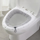 HULIANFU NEW Toilet Seat Mat Set Bathroom Universal Warm Soft Washable Closestool Mat Seat Case Winter Warmer Mat Pad Bidet Covers