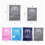 HULIANFU Shoes Storage Bag Closet Organizer Non-woven Travel Portable Bag Waterproof Pocket Clothing Classified Hanging Bag 5pcs L size