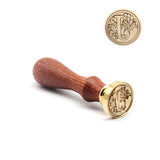 HULIANFU Retro Wood Stamp Classic 26 Letter A-z Alphabet Initial Sealing Wax Seal Stamp Ancient Seal Post Decorative Antique Stamp Gifts