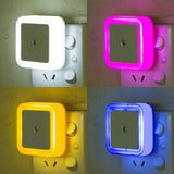 HULIANFU LED Night Light Mini Light Sensor Control 110V 220V EU US Plug Nightlight Lamp for Children Kids Living Roon Hearts Lights