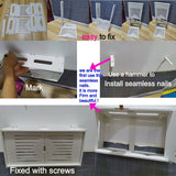 HULIANFU Large Wireless Wifi Router Storage Box PVC Density Panel Shelf Wall Hanging Board Bracket Cable  Organizer Home Decor