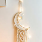 HULIANFU Macrame Dream Catcher Boho Home Decor Moon Ramadan Decoration Macrame Wall Hanging Baby Nordic Room Decoration Kids Nursery