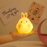 HULIANFU W&amp;G Kawaii Night Light Cartoon Creative Night Light Unplugged Bunny Decoration Bedroom Bedside Lamp Desk Lamp Home Decoration