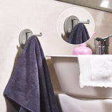 HULIANFU Self Adhesive Kitchen Wall Door Hook Key Holder Rack Towel Hanger Bathroom Rack Hooks Aluminum Multi-Purpose Storage Hooks