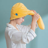 HULIANFU Shower Wrap Hair Drying Cap Super Absorbent Quick-drying Shower Cap Dry Hair Towel Shampoo Towel Pack Turban Cooling Towel