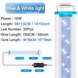 HULIANFU Super Slim LEDs Aquarium Lighting Aquatic Plant Light 18-75CM Extensible Waterproof Clip on Lamp For Fish Tank 90-260V
