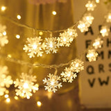 HULIANFU Snowflake LED Light Christmas Decor For Home Hanging Garland Christmas Ornaments Xmas Tree Decor Noel Navidad  New Year