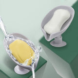 HULIANFU Leaf Shape Soap Holder Bathroom Shower Storage Box Punch-Free Dish Plate Tray Bathroom Soap Holder Case Supplies Gadgets