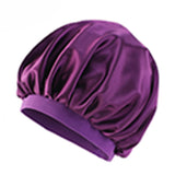 HULIANFU Unisex Adults Satin Nightcap Wide-brimmed Single Color Men Women Sleeping Cap for Spring Autumn Winter