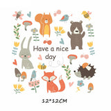 HULIANFU Iron on Cute Animal Patches Set for Clothing DIY T-shirt Applique Vinyl Unicorn Heat Transfer Clothes Stickers Thermal Press T