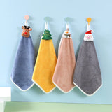 HULIANFU New Navidad Xmas Hand Towel Christmas Decor Red Santa Claus New Year  Gift Home Bathroom Washing Hand Towel Cloth Man Woman