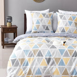 HULIANFU Topfinel Bedding Sets 100%Pure Cotton Soft Comforter Pattern Duvet Cover Pillow Shams Bedding Cover Double Single 3 PCS Bed Set