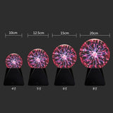 HULIANFU Novelty Glass Magic Plasma Ball Light 3 4 5 6 inch Table Lights Sphere Nightlight Magic Plasma Night Lamp
