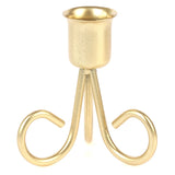 HULIANFU Iron Black Gold Plated Candle Holders Pillar Metal Plate For Wedding Party Festival Candlestick Holder Art Gift Home Decoration