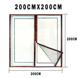 HULIANFU Insect Window Screen Zipper Opening and Closing Self-Adhesive Mosquito-Proof Net Indoor Fly Curtain Mesh Invisible Customizable