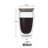 HULIANFU JANKNG Heat-Resistant Double Wall Glass Cup Beer Coffee Cup Set Handmade Beer Tumbler Mug Tea Whiskey Mugs Transparent Drinkware