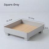 HULIANFU Storage Tray Home Decor Organizer Decorations Trays Candle Holder Wooden Tray for Perfume Vanity Coffee Table Food Plates
