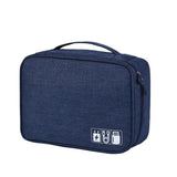 HULIANFU Portable Cable Digital Storage Bags Organizer USB Gadgets Wires Charger Power Battery Zipper Cosmetic Bag Case Accessories Item