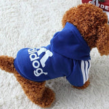 HULIANFU   XS-9XL Adidog Pet Dog Clothes for Small Medium Big Large Dogs Cotton Hooded Sweatshirt Hot Selling Warm Two-Legged Pets Jacket