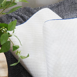 HULIANFU Memory Foam Bed Orthopedic Pillow for Neck Pain Sleeping with Embroidered Pillowcase 60*30cm