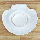 HULIANFU Melamine Dinnerware Imitation Porcelain Plate Shell Dish Hot Pot Restaurant Seasoning Dish A5 Melamine Tableware Dinner Plate