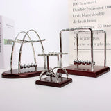 HULIANFU Newton Cradle Balance Steel Balls Perpetual Motion Collision Ball School Teaching Physics Science Pendulum Toy Home Decoration
