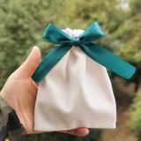 HULIANFU Velvet Gift Bags Jewelry Ribbon Sack 7x9cm 10x12cm 12x15cm pack of 50 Eyelashes Makeup Lipstick Drawstring Pouches