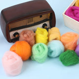 HULIANFU MIUSIE 16/25 Color Needle Felting Kit Wool Felting Tools Handmade Felt Needle Set 7pcs Pack Felting Fabric Materials Accessories